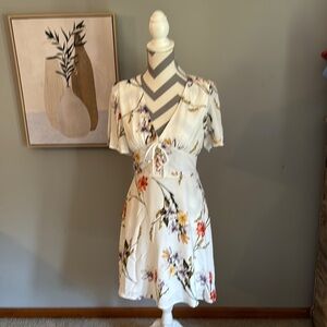 Gilli Cream Flutter Sleeve V-Neck Sundress❤️